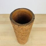Vase rouleau en grès vintage