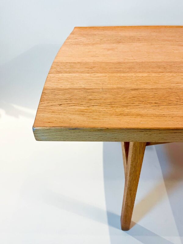 Table basse en chene massif par kindt-larsen pour ab seffle mobelfabrik