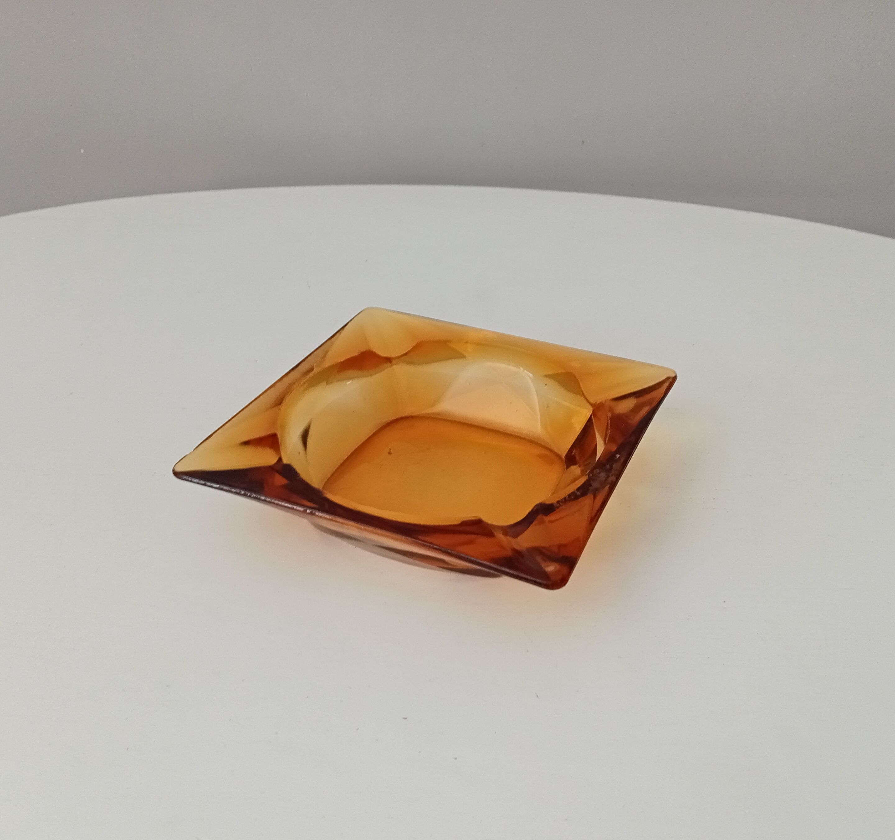 Vintage amber ashtray