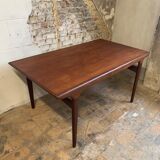 Dark teak dining table by Johannes Andersen for Uldum Møbelfabrik, Denmark