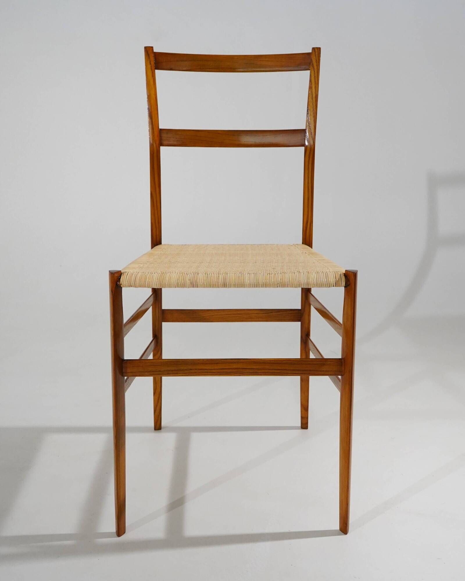6 Superleggera dining chairs by Gio Ponti for Cassina, 1970’s
