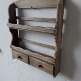 Wooden spice shelf