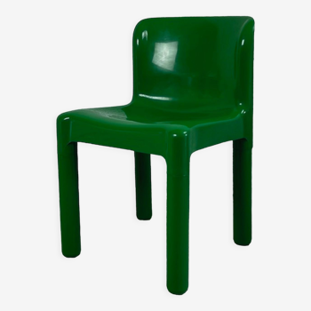 Kartell model 4875 green chair by Carlo Bartoli, 70s