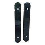 Large format solid glass vintage door handle