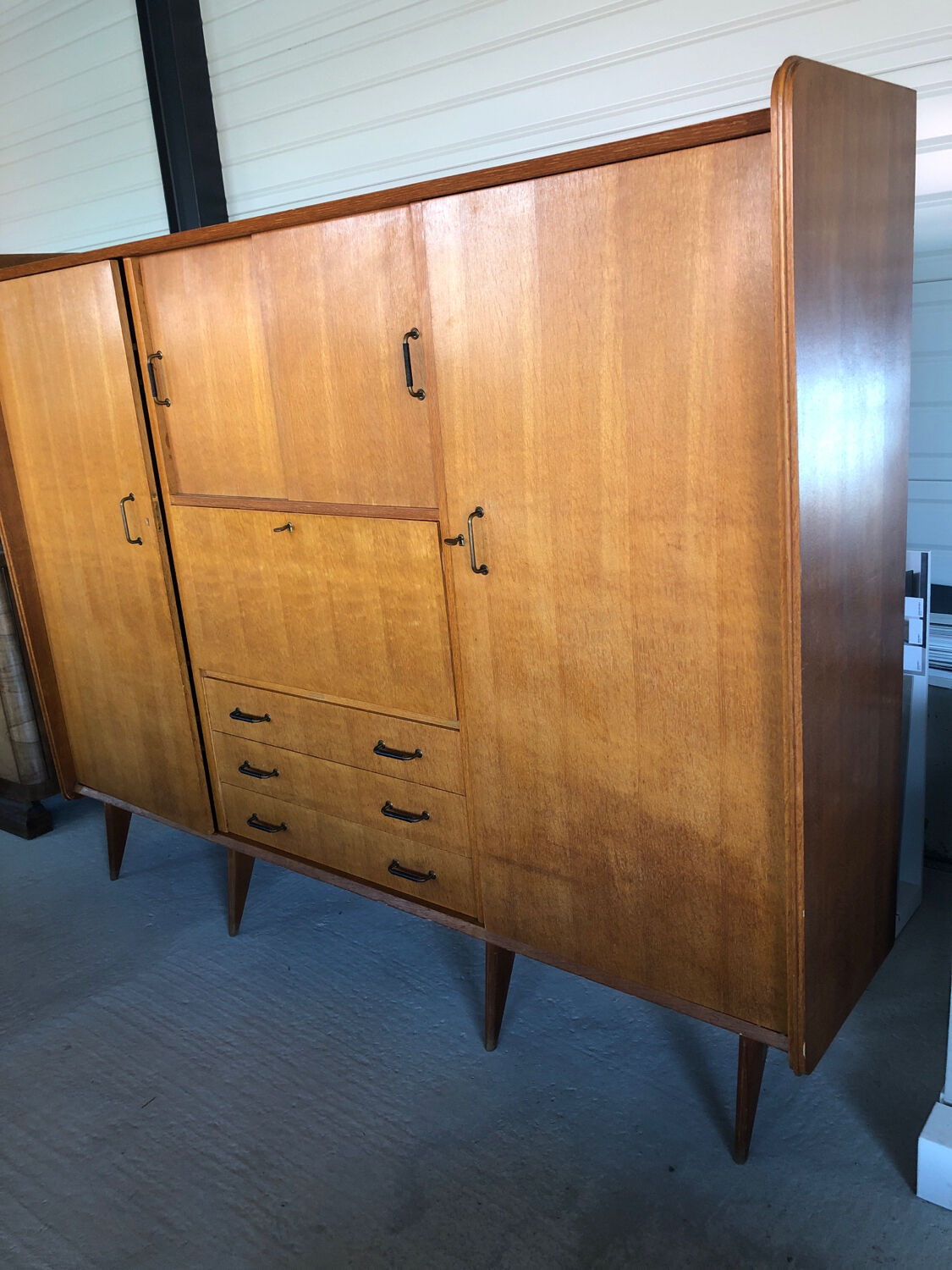 Vintage wardrobe from the 50s, produced by SAM furniture “half-century”
