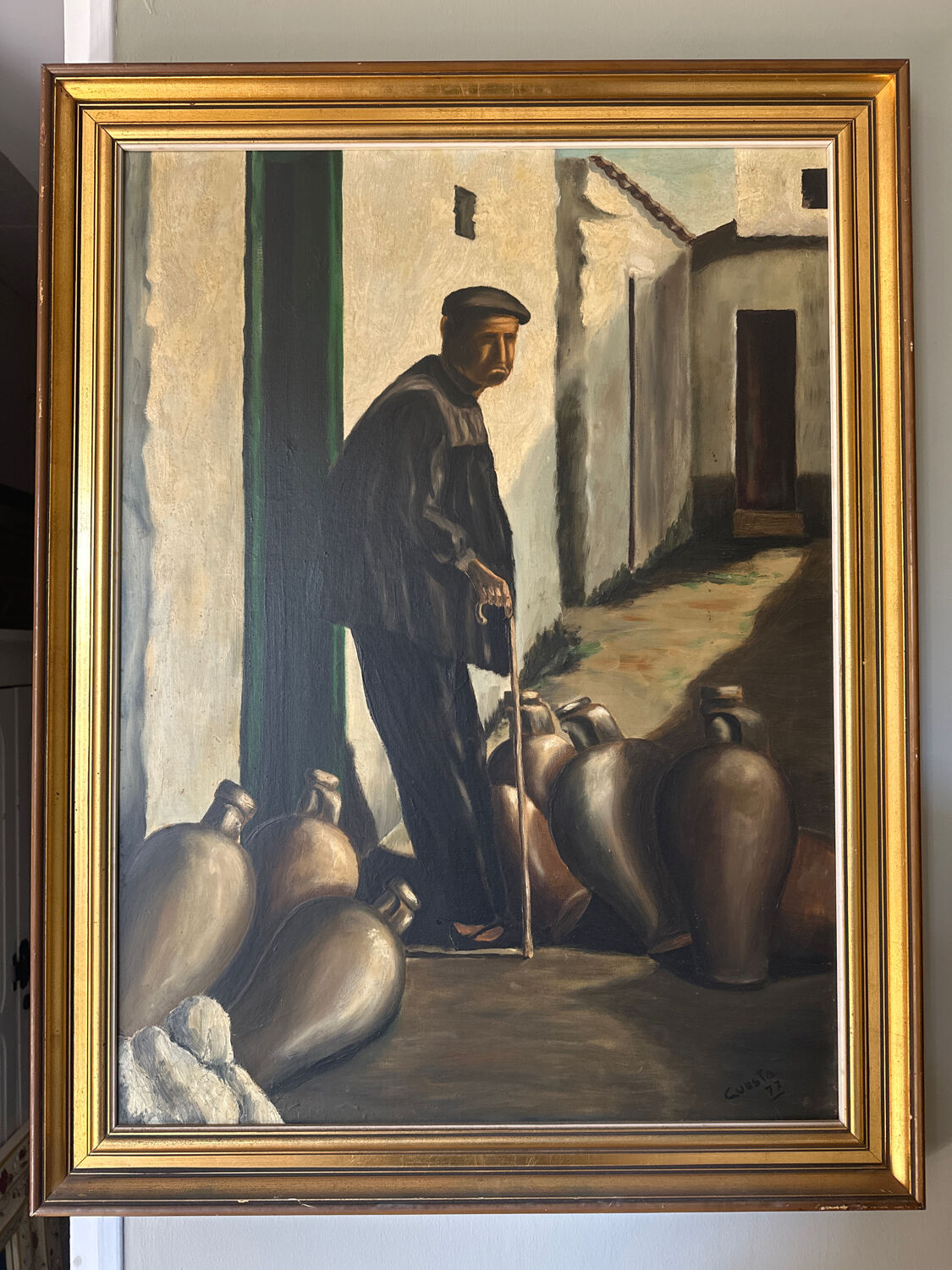 Oil on canvas "The Guardian of the Jars" –