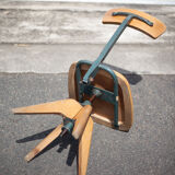 Wood and metal office chair