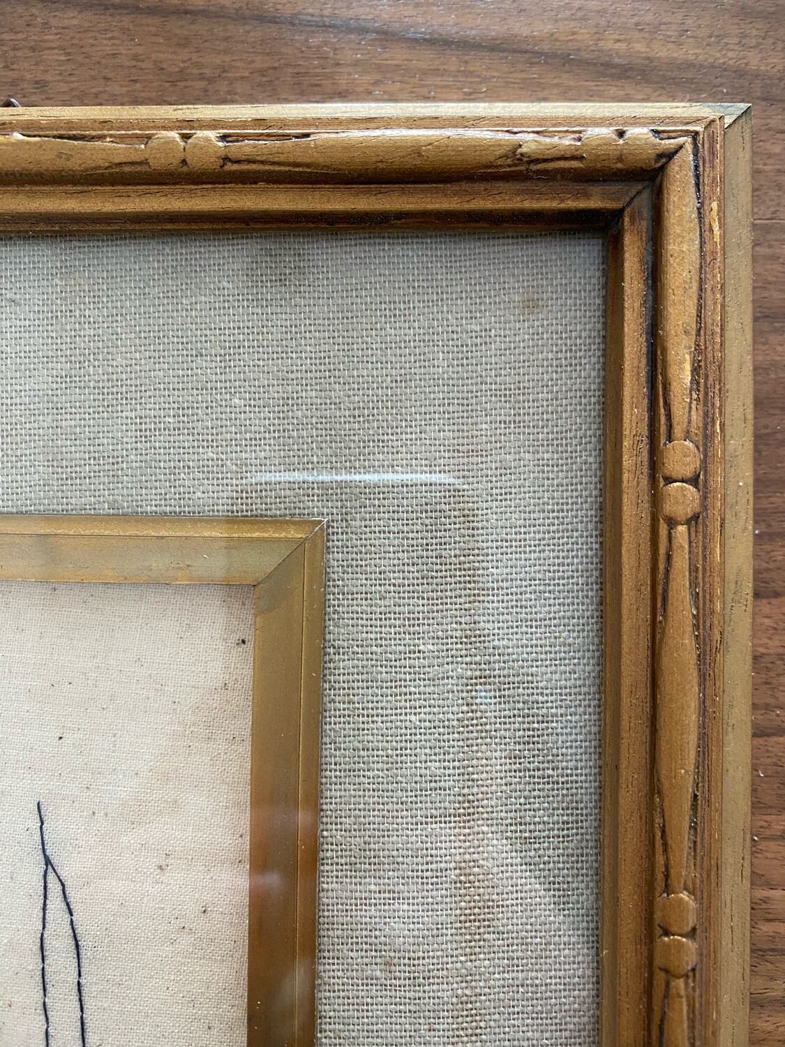 Handmade embroidery framed