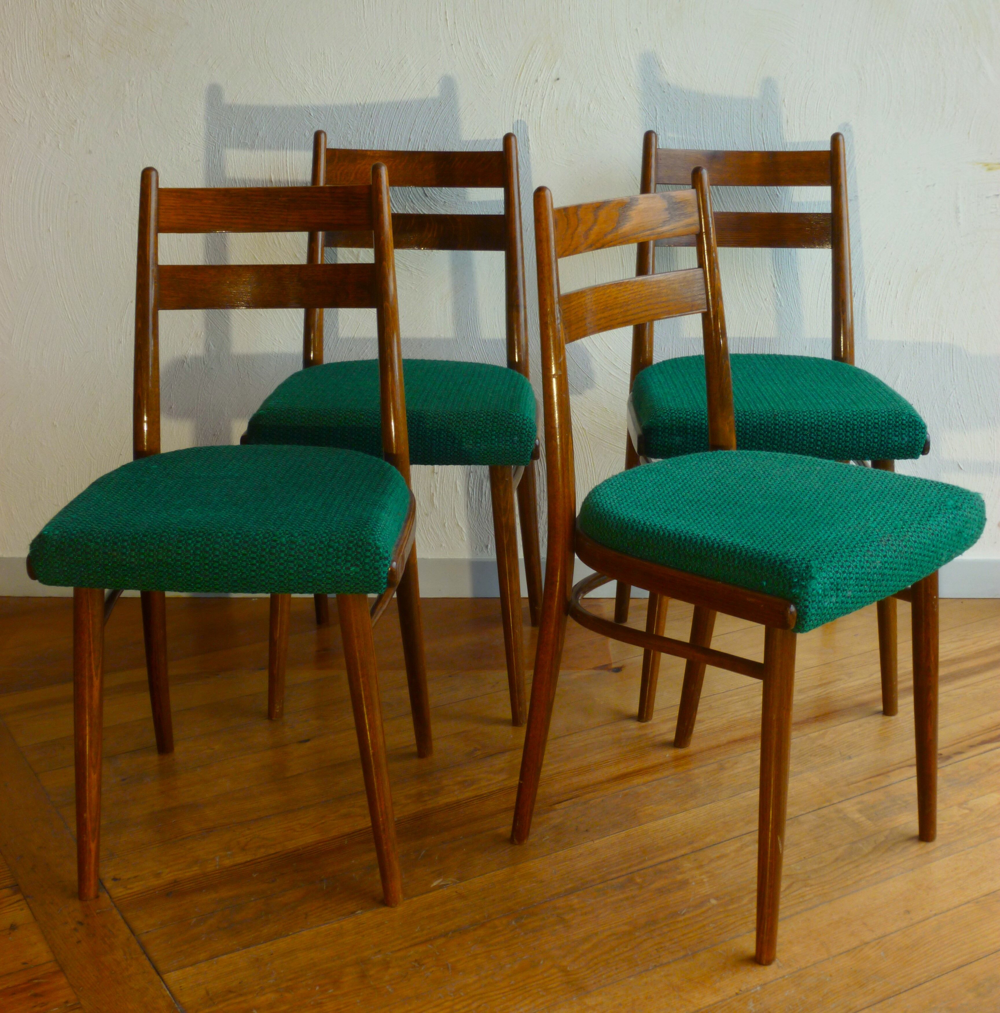 Set of 4 Czech chairs, 60s