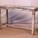 Old Burmese teak bench original unbleached patina