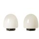 Pair of glass lamps in the shape of an "egg". Italy, 1960s, Leucos.