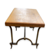 Table d'appoint en bois et métal mordoré