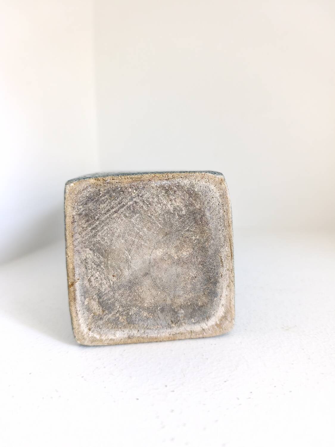 Square ceramic artisan vase