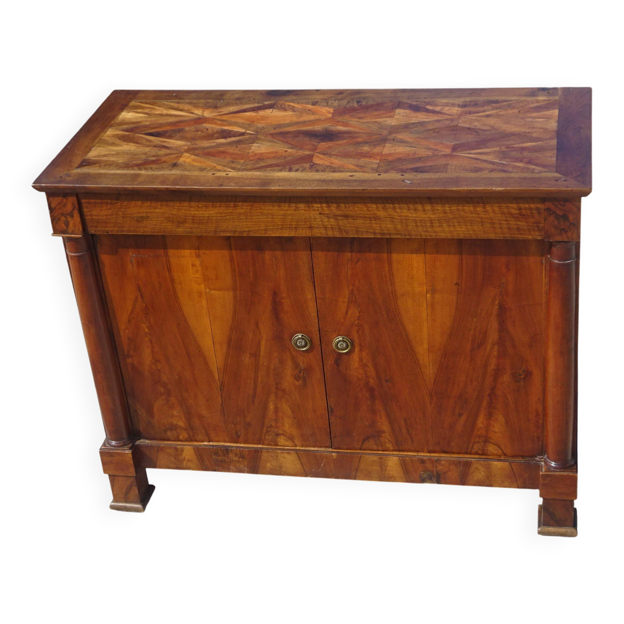 Antique buffet à colonnes semi détachées style Empire