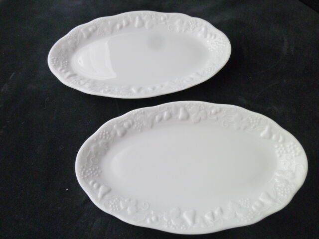 Set of 2 white porcelain raviers Ph Deshoulières California model