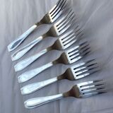 Christofle cutlery set - 11 fourchettes de table et 11 cuillères à soupe - Art déco - Métal argenté
