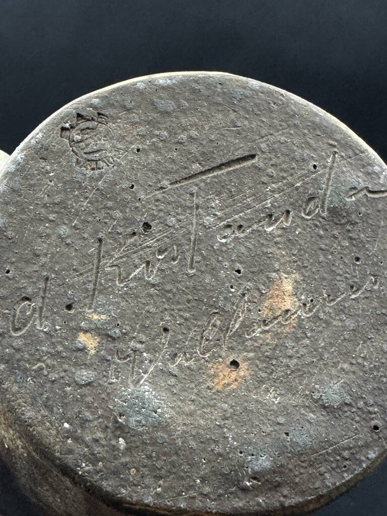 Pitcher signed Alexandra Kostanda (1921-2011) Vallauris in enamelled stoneware from the 60s