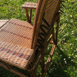 Rattan and wicker deck chair