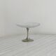 Bowl on a foot in worked glass and elegant metal