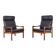 Mid-Century Teak Lounge Chairs by Illum Wikkelsø for Niels Eilersen, 1960s.