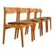 Erik Buch Danish Design Teak Dining Chairs for Oddense Maskinsnedkeri 1960s