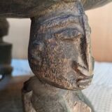 African art, tribal art, antique caryatid stool