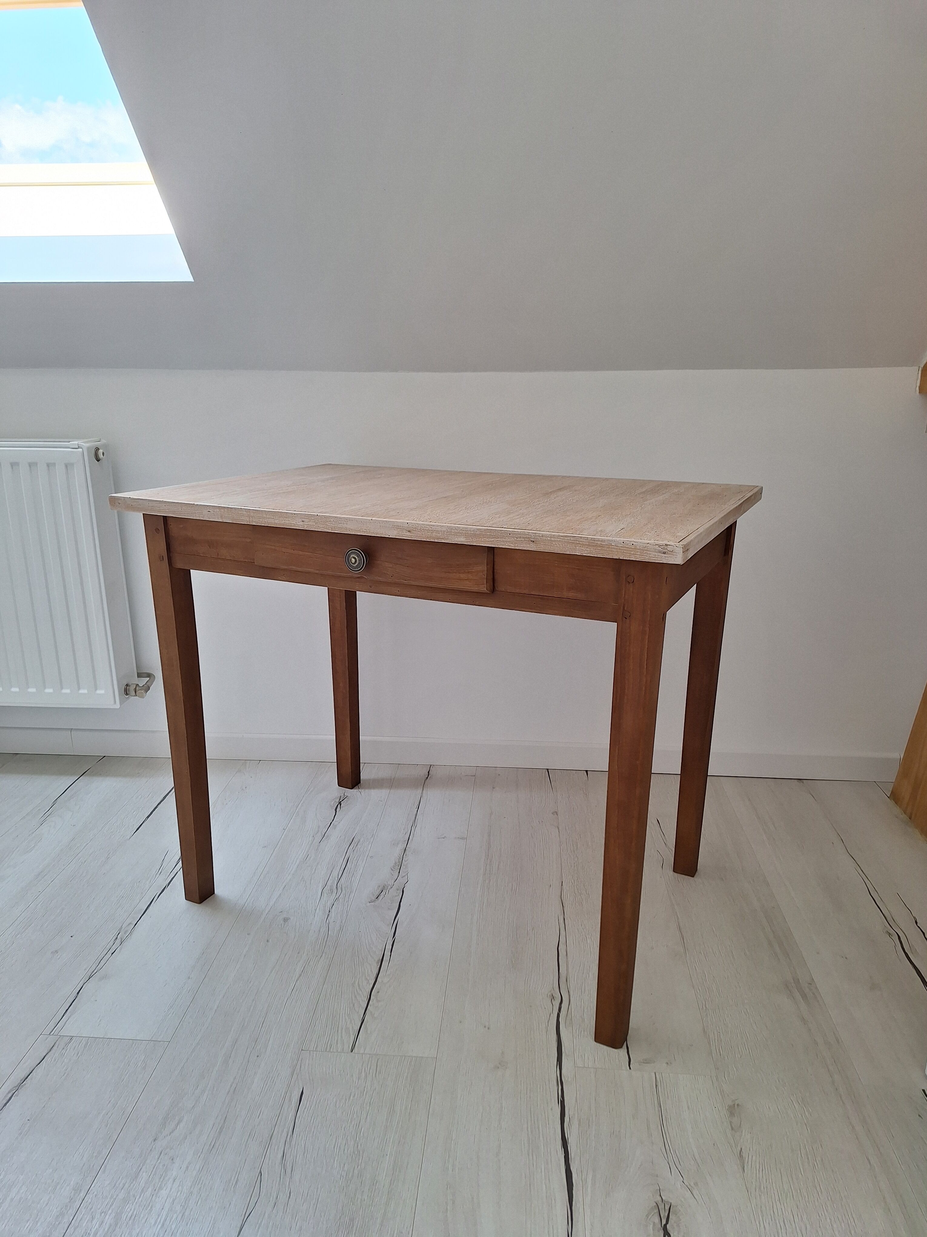 Bureau / Table d'appoint en bois de ferme style campagne