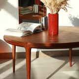 Round teak coffee table - Johannes Andersen - CF Christensen from Silkeborg