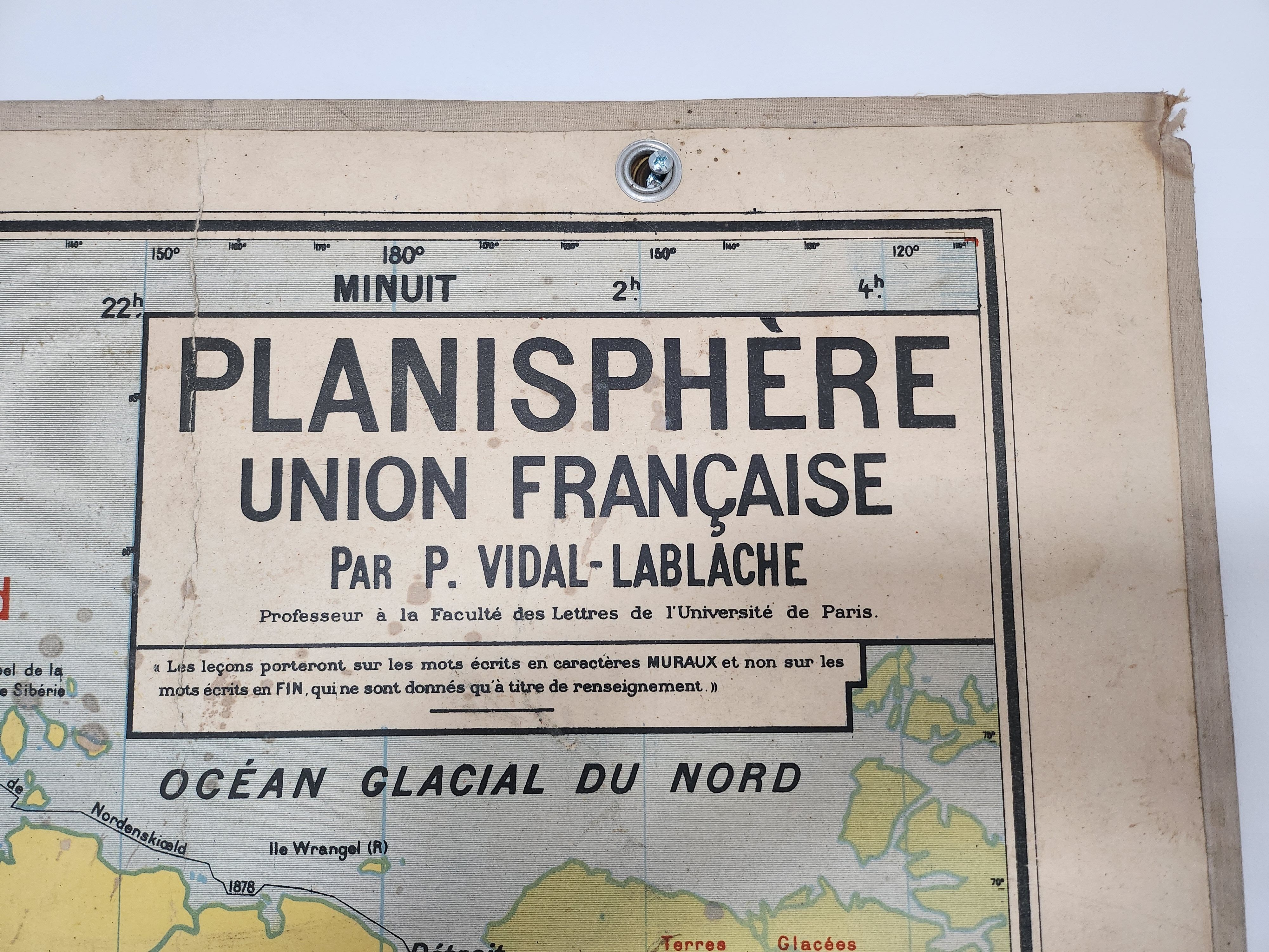 School wall map vidal lablache 22 and 22 bis
