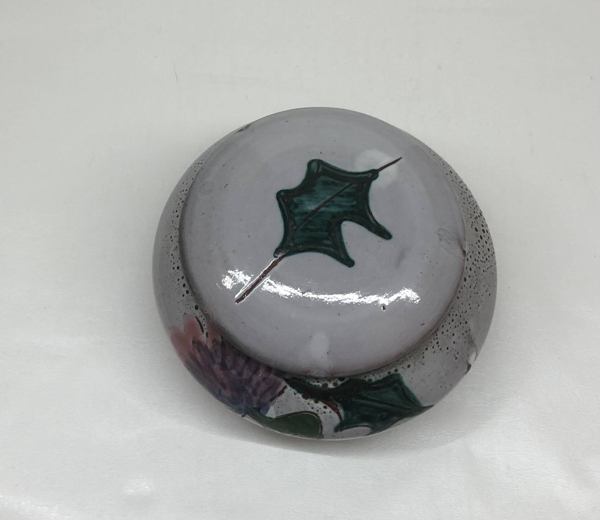 Covered ceramic pocket emptier from Vallauris by Daniel Étienne