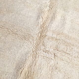 Moroccan Berber carpet Beni Ouarain ecru uni 247x165cm