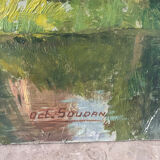 Lake landscape signed 1943