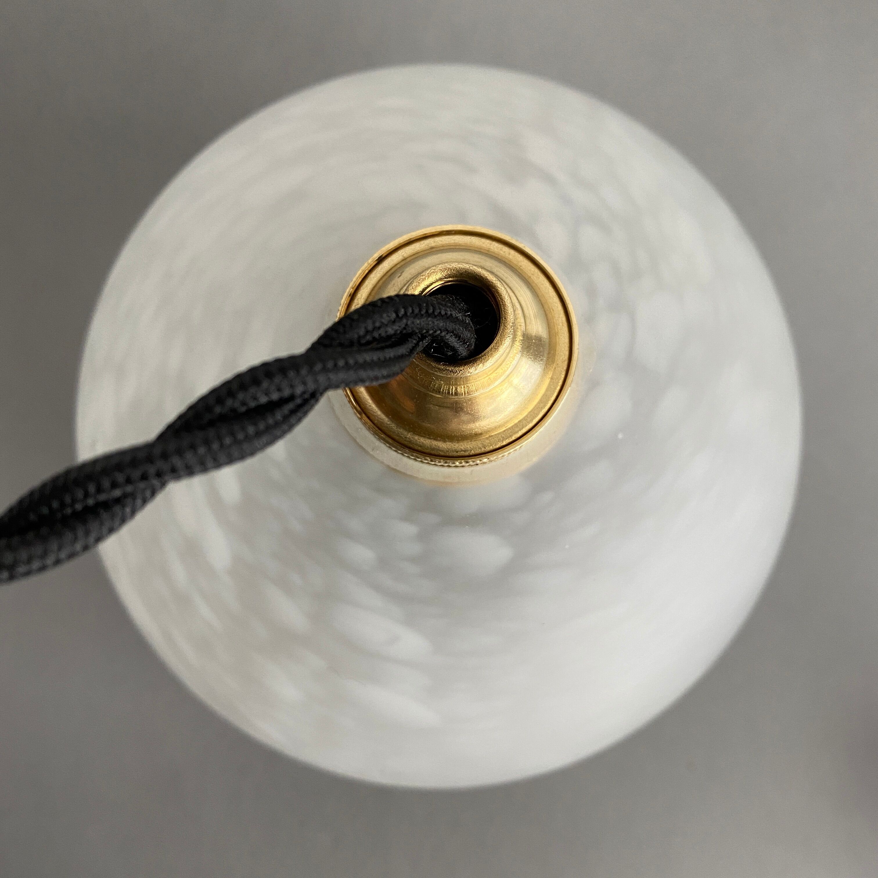 Lot 3 Clichy vintage glass hanging lamps