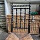 Low chair, Napoléon III child in blackened wood and woven straw.