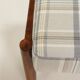 Vintage armchair and footrest set in Royal Tartan Design mid-century style.