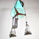 Ceiling lamp in glass, United States, 1950s