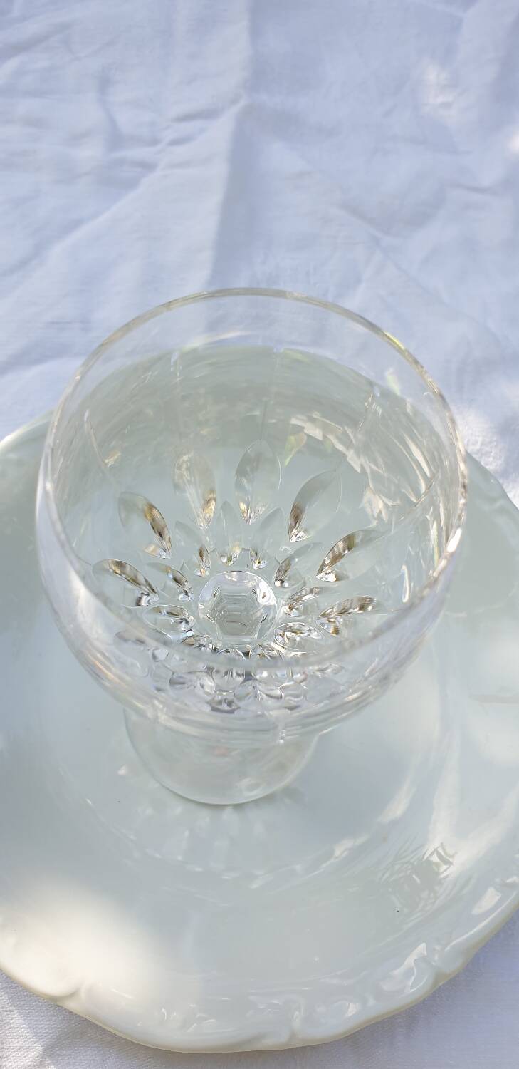 6 crystal glass Lorraine crafts
