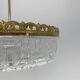 1960's Pressed Glass Pendant with Decorativ Rim, Czechoslovakia