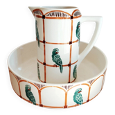 Service de toilette vintage Badonviller Perruches Art Déco
- Broc et C
