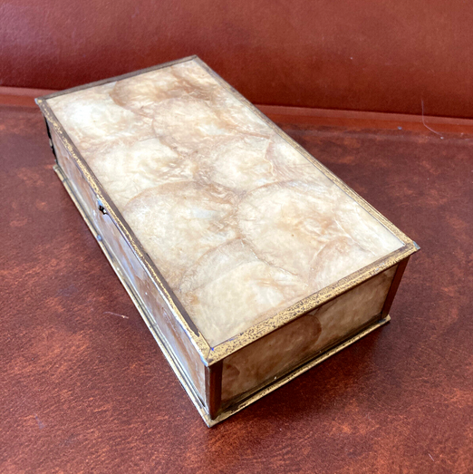Rectangular mother-of-pearl box