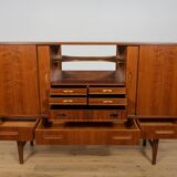 Mid-Century Teak High Sideboard, Denmark, 1960s