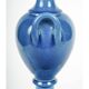 Paire de lampes de table de Pol Chambost (1906-1983), faïence émaillée bleu.