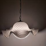 Vintage murano white swirl ceiling lamp