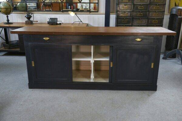 1950s pine sliding door counter
