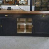 1950s pine sliding door counter