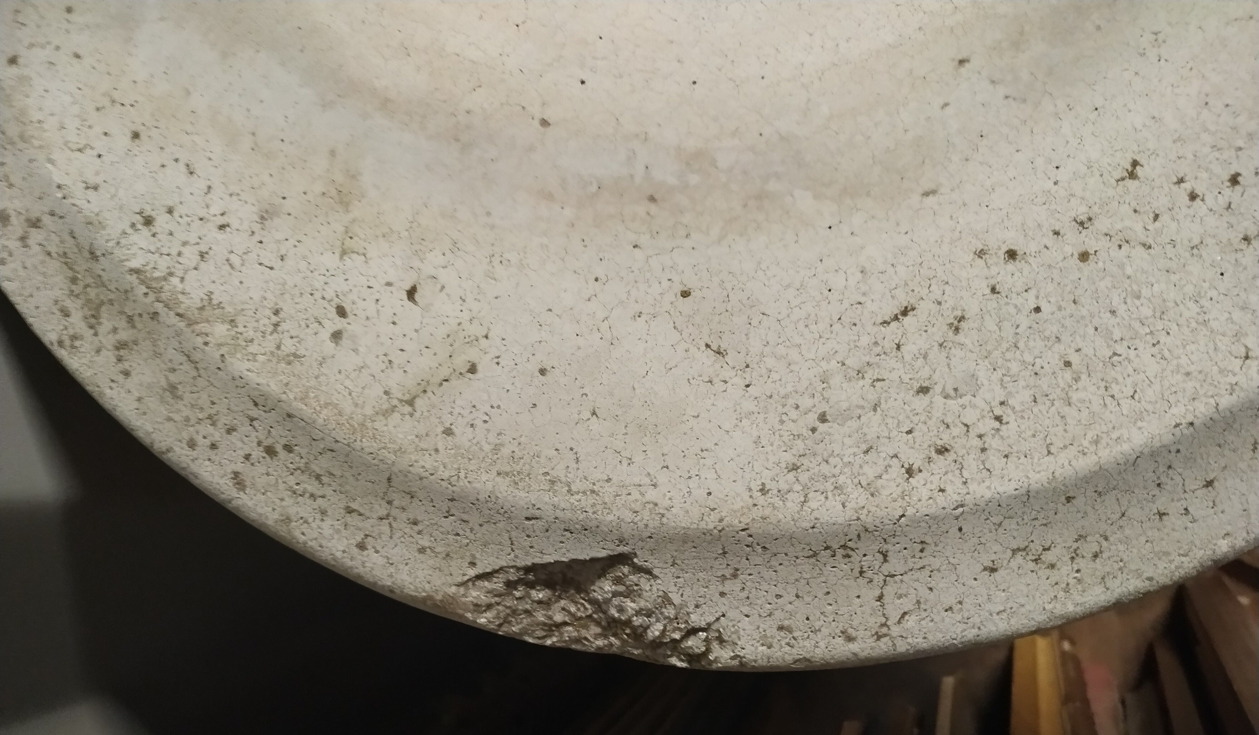 Pair of low Columns of Greco-Roman style concrete garden