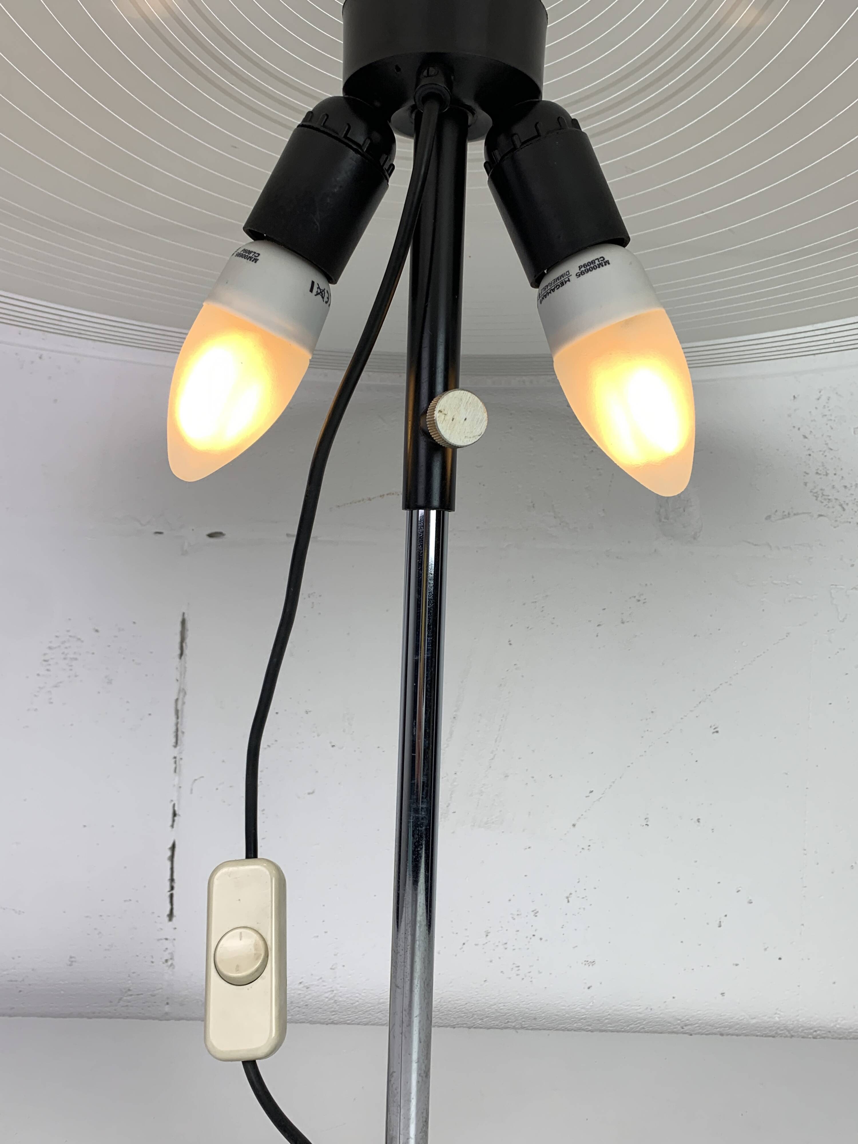Large Dutch design space age adjustable table or desk lamp by Harco Loor, 1