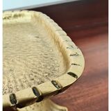 Bougeoir brutaliste en laiton