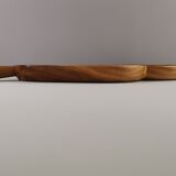 Serving tray or aperitif in carved wood varnish 70