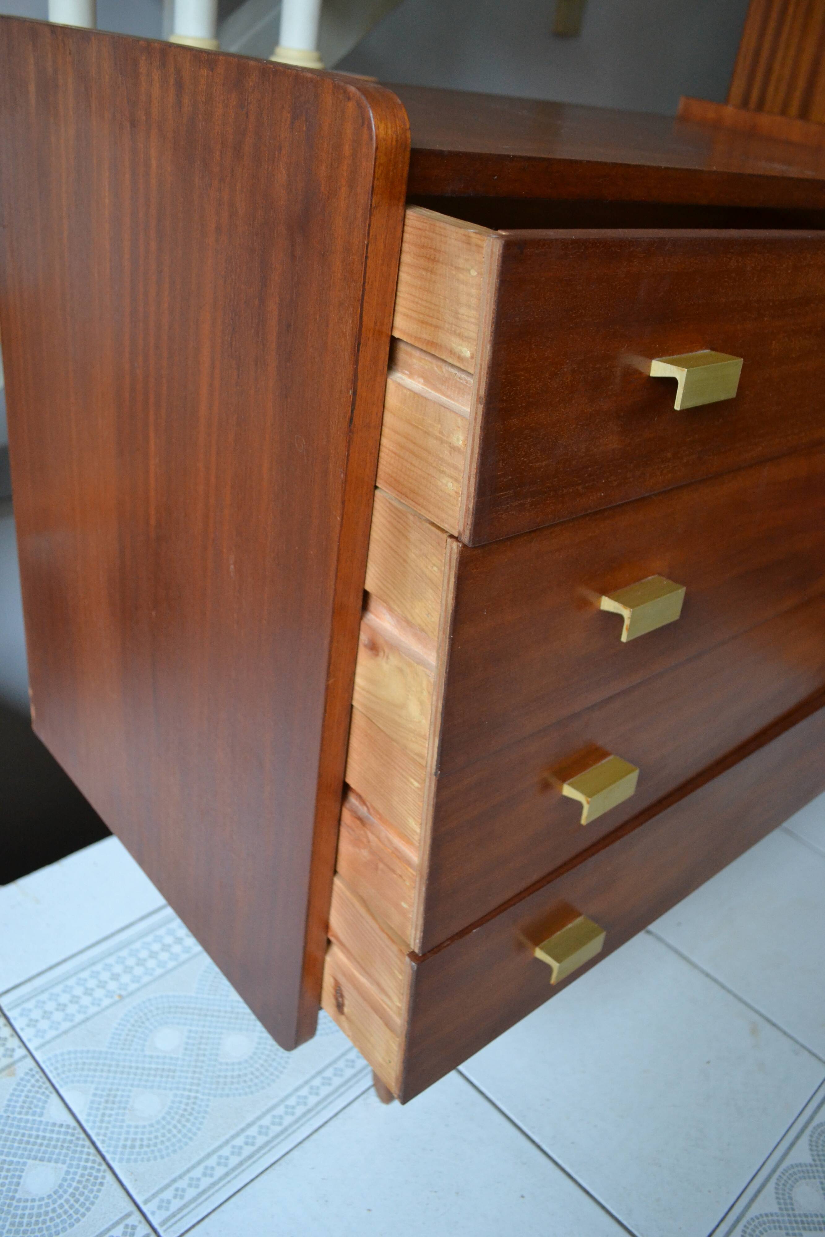 Commode années 60 façade inclinée